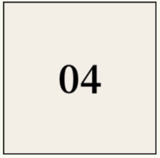 Minimalist graphic tile displaying the number 04.